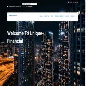 Скриншот главной страницы сайта unique-financial.ltd