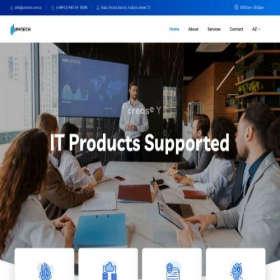 Скриншот главной страницы сайта unitech.com.az