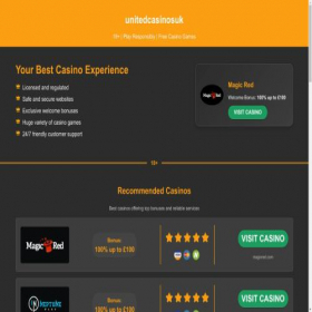 Скриншот главной страницы сайта unitedcasinosuk.com
