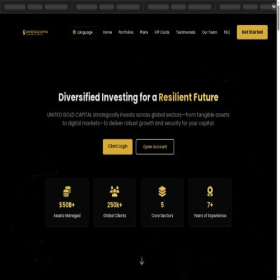 Скриншот главной страницы сайта unitedgoldcapital.club