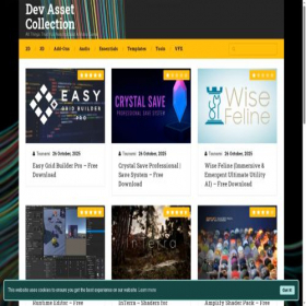 Скриншот главной страницы сайта unityassetcollection.com