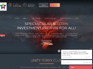 Скриншот главной страницы сайта unityforex.club