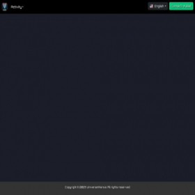 Скриншот главной страницы сайта universewars.io