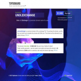 Скриншот главной страницы сайта unix.exchange