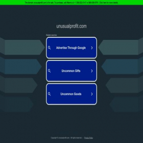 Скриншот главной страницы сайта unusualprofit.com