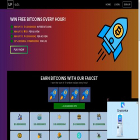 Скриншот главной страницы сайта up-ads.com