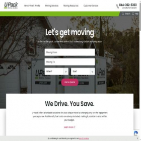 Скриншот главной страницы сайта upack.com