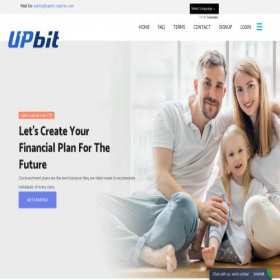 Скриншот главной страницы сайта upbit-capital.com