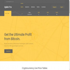 Скриншот главной страницы сайта upbit-trx.com