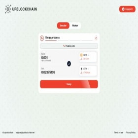 Скриншот главной страницы сайта upblockchain.net