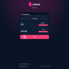 Скриншот главной страницы сайта upbridge.online