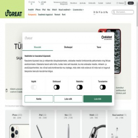 Скриншот главной страницы сайта upgreat.ee