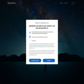 Скриншот главной страницы сайта uploadsome.com