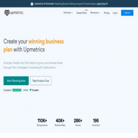 Скриншот главной страницы сайта upmetrics.co