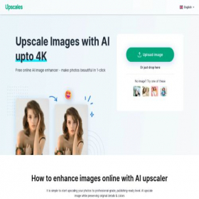Скриншот главной страницы сайта upscales.ai