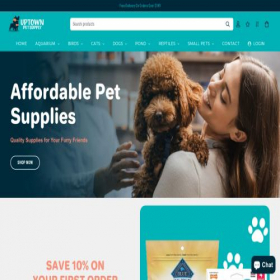 Скриншот главной страницы сайта uptownpetsupply.com