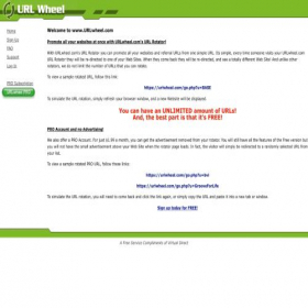 Скриншот главной страницы сайта urlwheel.com