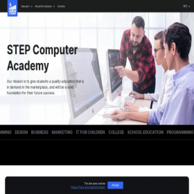 Скриншот главной страницы сайта us-test.itstep.org