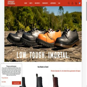 Скриншот главной страницы сайта us.steel-boots.com
