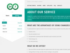 Скриншот главной страницы сайта usachanger24.trade