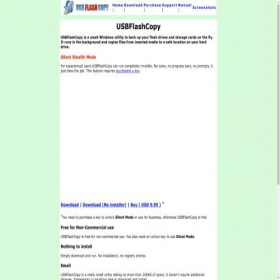 Скриншот главной страницы сайта usbflashcopy.com