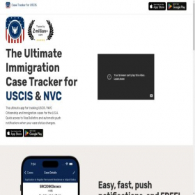 Скриншот главной страницы сайта usciscasetracker.com