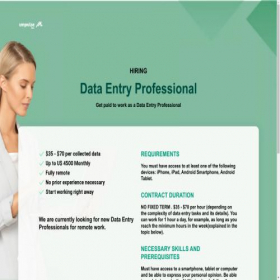 Скриншот главной страницы сайта usdataentry.com