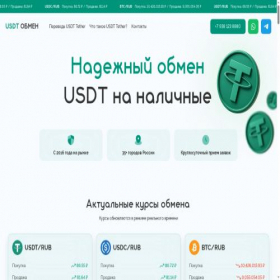 Скриншот главной страницы сайта usdt-obmen.ru