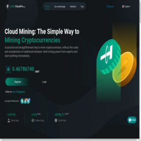 Скриншот главной страницы сайта usdtcloudpro.com