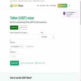 Скриншот главной страницы сайта usdtmixer.com