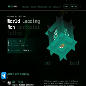 Скриншот главной страницы сайта usdtpool.io
