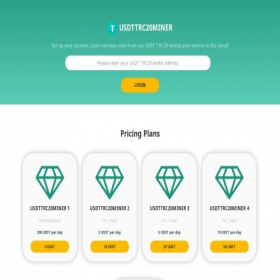 Скриншот главной страницы сайта usdttrc20miner.com