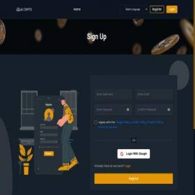 Скриншот главной страницы сайта user.aiminers.pro