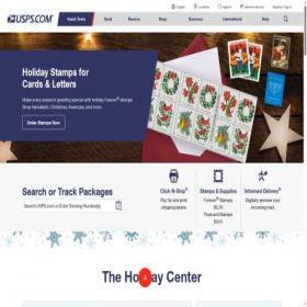 Скриншот главной страницы сайта usps.com
