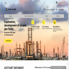 Скриншот главной страницы сайта ustyurt-refinery.kz