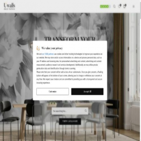 Скриншот главной страницы сайта uwalls.com