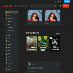 Скриншот главной страницы сайта uwufufu.com