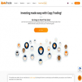 Скриншот главной страницы сайта v4.zulutrade.com
