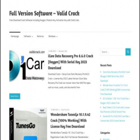 Скриншот главной страницы сайта vaildcrack.com