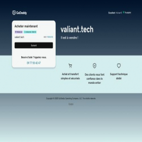 Скриншот главной страницы сайта valiant.tech