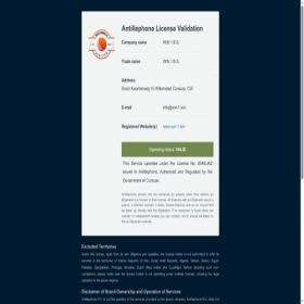Скриншот главной страницы сайта validator.antlliphone.us