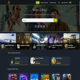 Скриншот главной страницы сайта validcdkeys.com