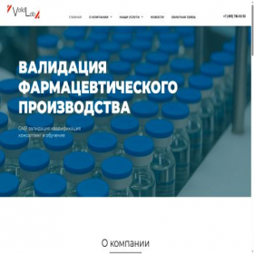 Скриншот главной страницы сайта validlab.ru