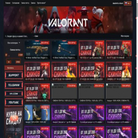Скриншот главной страницы сайта valorantsale.su