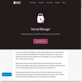 Скриншот главной страницы сайта vancedmanager.com