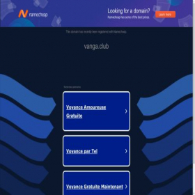 Скриншот главной страницы сайта vanga.club