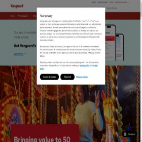 Скриншот главной страницы сайта vanguardinvestor.co.uk