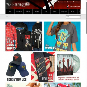Скриншот главной страницы сайта vanhalenstore.com
