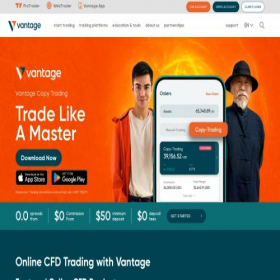 Скриншот главной страницы сайта vantagefx.com