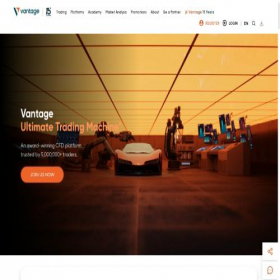 Скриншот главной страницы сайта vantagemarkets.com